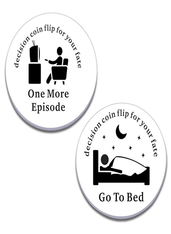 Perleddom Teen Boys Valentines Gifts Christmas Gifts for Girls Wife Easter Basket Stuffers Funny Decision Coin for for College Girls Boys TV Fan Lovers Gift for Friends Double-sided Flip Coin Gift - Image 1